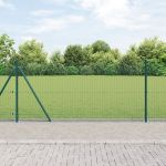 Set de stâlpi de gard Set de 2 Verde Metal Durabil GartenMobel Dekor