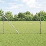 Set de Gard Set de 2 Oțel Galvanizat 25 x 1.2 m Durabil GartenMobel Dekor