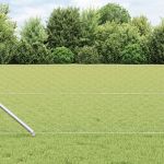 Gard Hexagonal  0.6x50 m Oțel Galvanizat, Stâlpi de Gard  cu Ancoră în Prăjină 13 buc Ø32 mm 80 cm Oțel Galvanizat GartenMobel Dekor