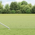 Gard hexagonal  0.4x50 m oțel galvanizat, Stâlpi de gard  cu vârf 13 buc Ø32 mm 60 cm oțel galvanizat GartenMobel Dekor