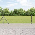 Set de garduri Set de 2 Gri Oțel vopsit electrostatic 25 x 0.5 m GartenMobel Dekor