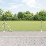 Gard Hexagonal 0.5x50 m Oțel Galvanizat,  Stâlpi de Gard cu Plăci de Bază 13 pcs Ø32mm 70cm Oțel Galvanizat GartenMobel Dekor