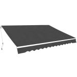 Copertină pliabilă cu acționare manuală, 350 cm, antracit GartenMobel Dekor