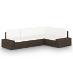 Set mobilier de grădină, 4 piese, maro, poliratan GartenMobel Dekor