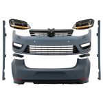 Kit Exterior Complet VW Golf VII 7 (2012-2017) cu Faruri 3D LED DRL Dinamic R-Line Look Performance AutoTuning
