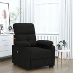 Fotoliu rabatabil electric, negru, material textil GartenMobel Dekor