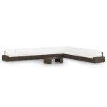 Set mobilier de grădină cu perne, 11 piese, maro, poliratan GartenMobel Dekor