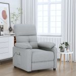 Fotoliu de masaj, gri deschis, material textil GartenMobel Dekor