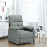 Fotoliu de masaj, gri închis, material textil GartenMobel Dekor