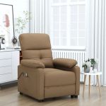 Fotoliu de masaj electric, maro, material textil GartenMobel Dekor