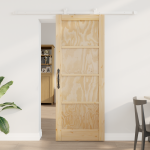 Ușa glisantă  cu set de accesorii 'ORKDAL'din lemn masiv de pin, Ușa interioară  'ORKDAL'78x202x4 cm din lemn masiv de pin GartenMobel Dekor