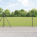 Stâlpi de gard cu plăci de bază 26 buc Ø32mm 110cm Oțel galvanizat GartenMobel Dekor