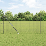 Stâlpi de gard cu vârf, 52 buc., Ø32 mm, 140 cm. oțel zincat GartenMobel Dekor