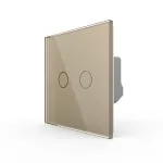 Intrerupator Dublu LIVOLO cu Touch din Sticla Securizata - Serie Noua SmartElectro IntelligentHouse