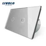 Intrerupator simplu + dublu cu touch Livolo din sticla SmartElectro IntelligentHouse