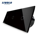 Intrerupator triplu cu touch Livolo din sticla SmartElectro IntelligentHouse