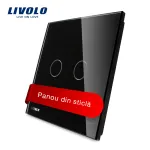 Panou intrerupator dublu cu touch Livolo din sticla SmartElectro IntelligentHouse