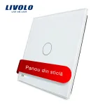Panou intrerupator simplu cu touch Livolo din sticla SmartElectro IntelligentHouse