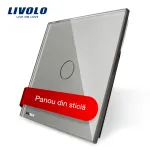 Panou intrerupator simplu cu touch Livolo din sticla SmartElectro IntelligentHouse