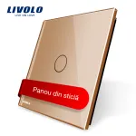 Panou intrerupator simplu cu touch Livolo din sticla SmartElectro IntelligentHouse