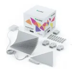 Kit 15 Panouri luminoase Nanoleaf Shapes Triangles, Iluminare LED RGBW, Senzor muzica, Cablu 2.5 m, Compatibil cu asistenti vocali SmartElectro IntelligentHouse
