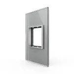 Rama din sticla Livolo standard Italian 2 module - Serie noua SmartElectro IntelligentHouse