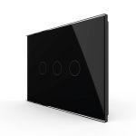 Panou intrerupator triplu cu touch Livolo din sticla, standard Italian - Serie noua SmartElectro IntelligentHouse