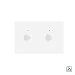 Modul intrerupator dublu wireless cu touch Livolo standard Italian, Serie noua SmartElectro IntelligentHouse
