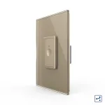 Intrerupator Simplu Cap Scara / Cruce cu Touch Livolo cu Rama Din Sticla 1M - Serie Noua SmartElectro IntelligentHouse