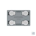 Modul intrerupator cvadruplu cap scara / cruce cu touch Livolo, standard Italian SmartElectro IntelligentHouse