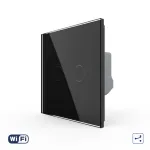Intrerupator Dublu Cap Scara / Cruce Wi-Fi cu Touch LIVOLO din Sticla - Serie Noua SmartElectro IntelligentHouse