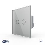 Intrerupator Dublu Cap Scara / Cruce Wi-Fi cu Touch LIVOLO din Sticla - Serie Noua SmartElectro IntelligentHouse
