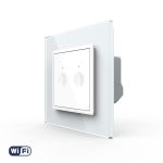 Intrerupator Dublu Wi-Fi cu Touch LIVOLO cu Rama din Sticla - Serie Noua SmartElectro IntelligentHouse