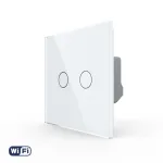 Intrerupator Dublu Wi-Fi cu Touch LIVOLO din Sticla - Serie Noua SmartElectro IntelligentHouse