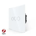Intrerupator Triplu cu Touch din Sticla LUXION, protocol ZigBee SmartElectro IntelligentHouse