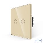 Intrerupator Dublu Cap Scara cu Touch din Sticla LUXION, RF433 SmartElectro IntelligentHouse