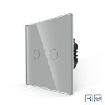 Intrerupator Dublu Cap Scara cu Touch din Sticla LUXION, RF433 SmartElectro IntelligentHouse