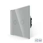 Intrerupator Dublu Cap Scara cu Touch din Sticla LUXION, RF433 SmartElectro IntelligentHouse