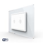 Intrerupator Dublu WIFI cu Touch LIVOLO cu rama din sticla, standard italian – Serie Noua SmartElectro IntelligentHouse