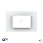 Intrerupator Simplu Cap Scara / Cruce Wi-Fi cu Touch LIVOLO cu Rama din Sticla, standard italian – Serie Noua SmartElectro IntelligentHouse