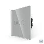 Intrerupator Triplu RF433 cu Touch din Sticla LUXION SmartElectro IntelligentHouse