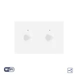 Modul Intrerupator Dublu Cap Scara / Cruce Wi-Fi cu Touch LIVOLO, standard italian – Serie Noua, Alb SmartElectro IntelligentHouse