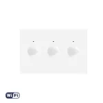 Modul Intrerupator Triplu WIFI cu Touch LIVOLO, standard italian – Serie Noua, Alb SmartElectro IntelligentHouse