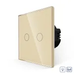 Intrerupator Dublu cu Variator si Touch din Sticla LUXION, RF433 SmartElectro IntelligentHouse