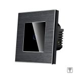 Intrerupator Simplu Wi-Fi cu Touch din Sticla si Rama de Aluminiu LUXION SmartElectro IntelligentHouse