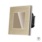Intrerupator Simplu Wi-Fi cu Touch din Sticla si Rama de Aluminiu LUXION SmartElectro IntelligentHouse