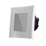 Intrerupator Simplu cu Touch din Sticla si Rama de Aluminiu LUXION, 500W SmartElectro IntelligentHouse