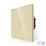 Intrerupator Simplu cu Variator Cap Scara / Cruce cu Touch din Sticla LUXION SmartElectro IntelligentHouse
