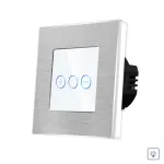 Intrerupator Simplu cu Variator cu Touch din Sticla si Rama de Aluminiu LUXION SmartElectro IntelligentHouse