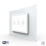 Intrerupator Triplu Cap Scara / Cruce Wi-Fi cu Touch LIVOLO, standard italian – Serie Noua, Alb SmartElectro IntelligentHouse